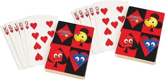 Main image of Learning Advantage Giant Playing Cards 4.50" x 6.75" 52 Per Pack 2 Packs (CTU7658-2)