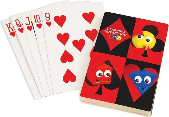 Alt view image 2 of 3 - Learning Advantage Giant Playing Cards 4.50" x 6.75" 52 Per Pack 2 Packs (CTU7658-2)