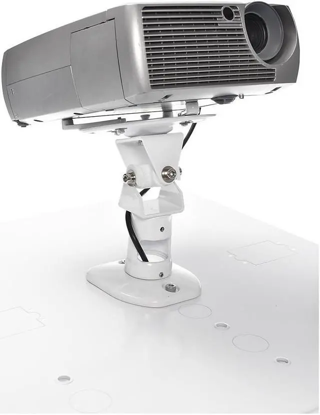 Alt view image 18 of 20 - Amer Mounts AMRDCP100KIT Universal Drop Ceiling Projector Mount - Supports up to 30lb load, 360 degree rotation, 180 degree tilt