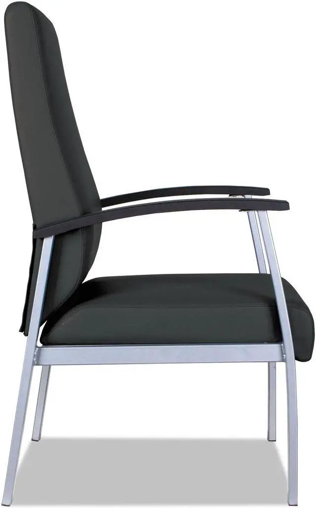 Alt view image 3 of 16 - Alera metaLounge Series High-Back Guest Chair 21.85" x 23.62" x 17.71" Black ML2419