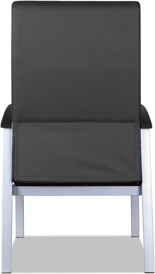 Alt view image 4 of 16 - Alera metaLounge Series High-Back Guest Chair 21.85" x 23.62" x 17.71" Black ML2419