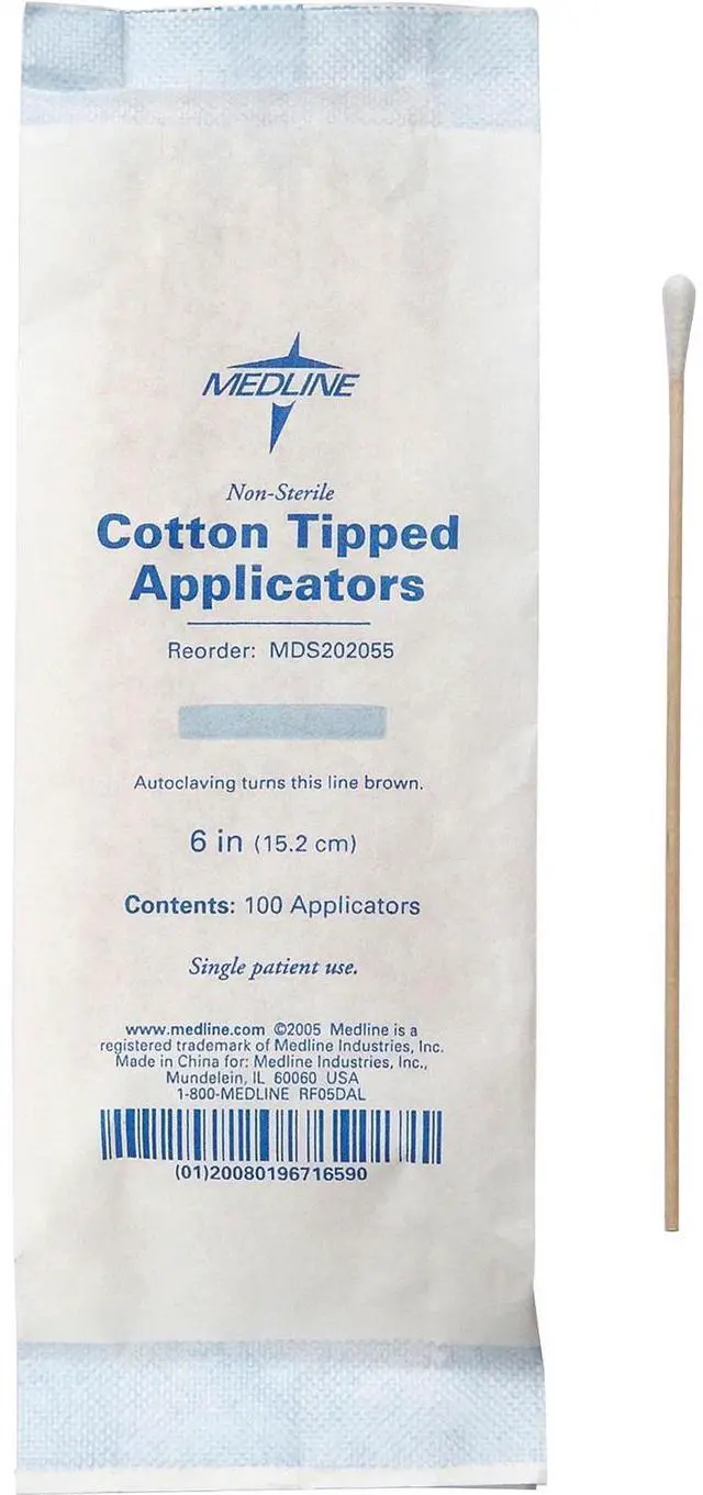 Main image of 1000 Medline Wood Cotton-tipped NonSterile Applicators