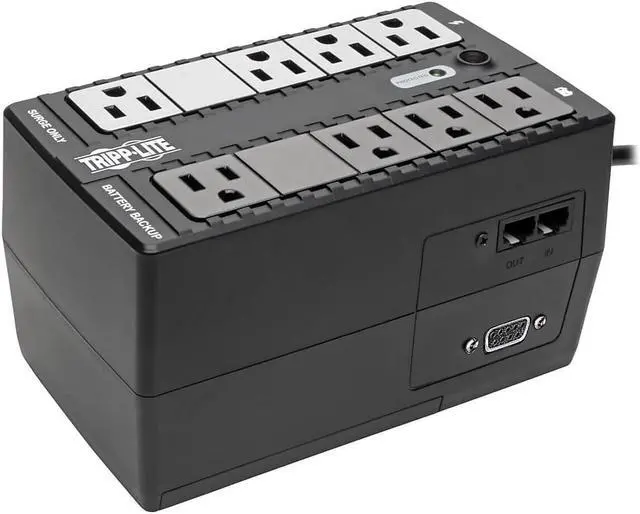 Main image of Tripp Lite 550VA Compact Desktop Battery Backup UPS, 8-Outlets (INTERNET550SER)