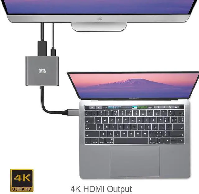 Alt view image 18 of 20 - Adesso 3-IN-1 USB-C Multi-Port Docking Station TAA Compliant AUH4010