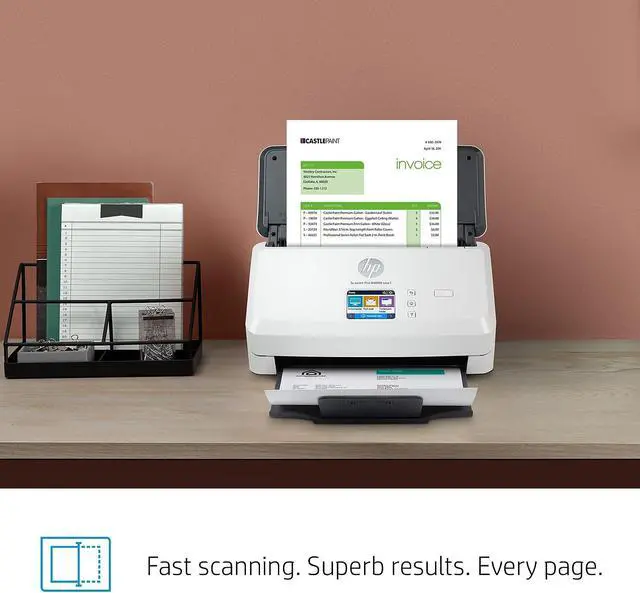 Alt view image 11 of 20 - HP Scanjet Pro N4000 snw1 Sheet-Feed Scanner (6FW08A)