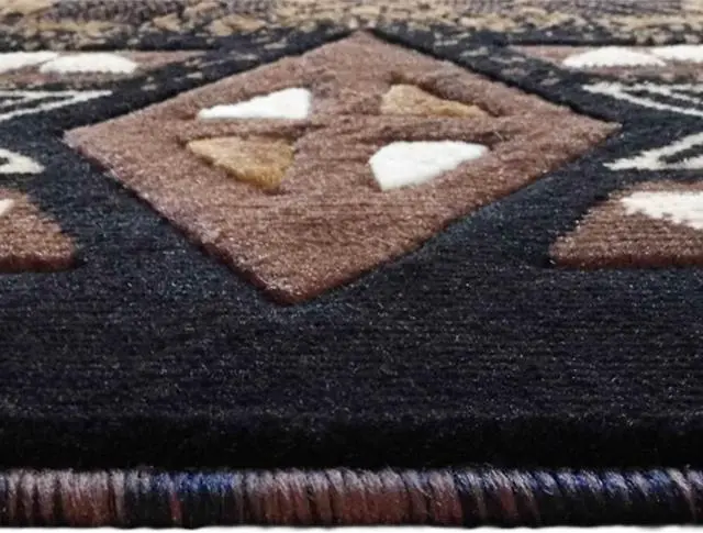 Alt view image 17 of 19 - Rylan Collection 5' x 7' Blue Scraped Design Area Rug - Olefin Rug with Jute Backing - Living Room, Bedroom, Entryway