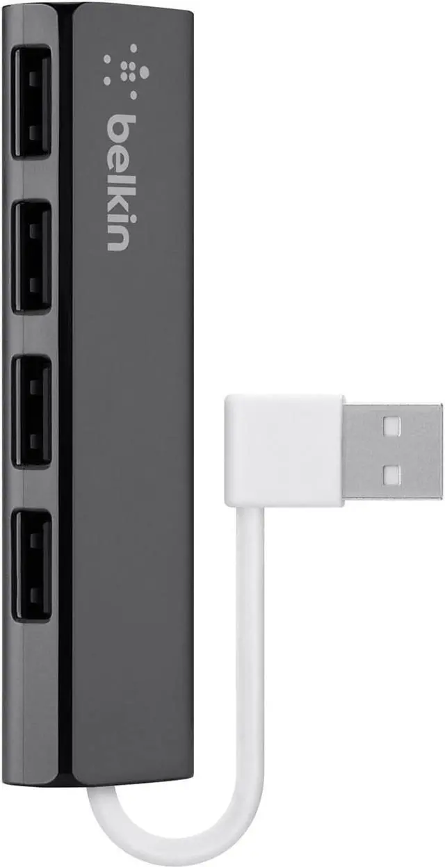 Alt view image 4 of 10 - Belkin Ultra-Slim 4-port USB Hub