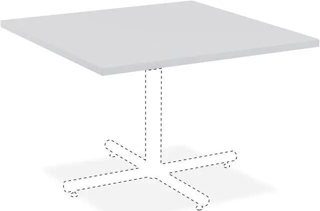 Alt view image 4 of 6 - Lorell Taple Top 42"x42" Light Gray 62587