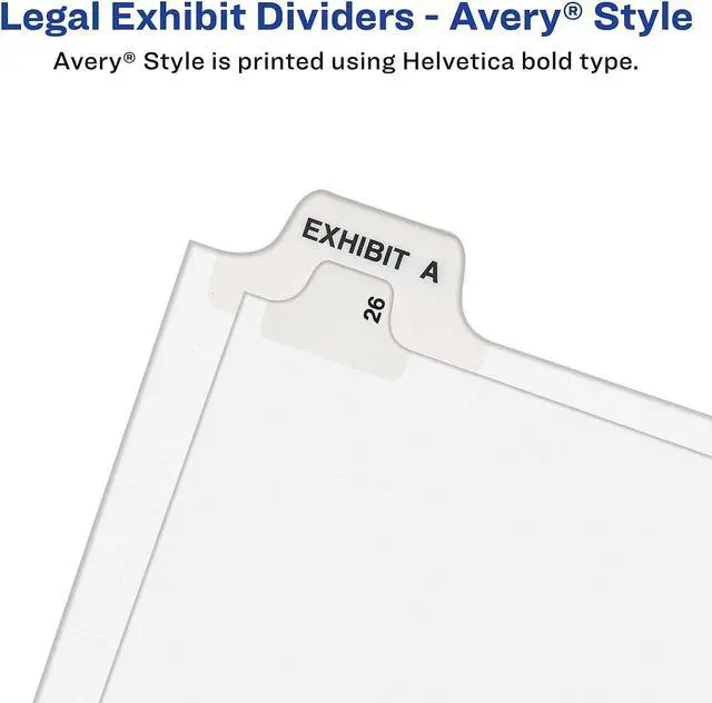 Alt view image 10 of 11 - Avery 01426 Avery-Style Legal Side Tab Dividers, One-Tab, Title Z, Letter, White, 25/Pack