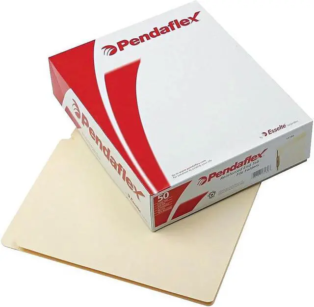 Alt view image 4 of 4 - Pendaflex Laminated Spine End Tab Folder with 2 Fastener 11 pt Manila Letter 50