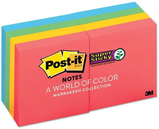 Alt view image 14 of 19 - Post-it Pads in Marrakesh Colors 2 x 2 90-Sheet 8/Pack 6228SSAN