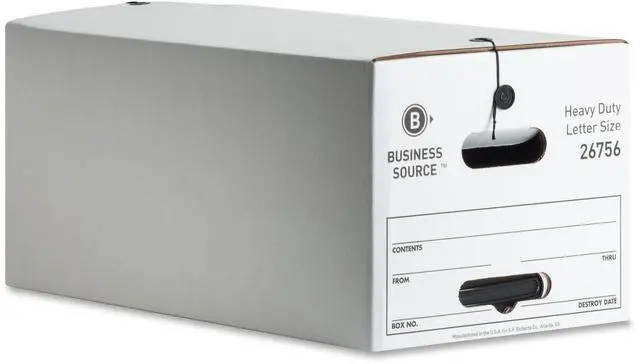 Alt view image 6 of 6 - Business Source Med. Duty Storage Box Ltr 700 lb. 12"x24"x10" 12/CT WE 26756
