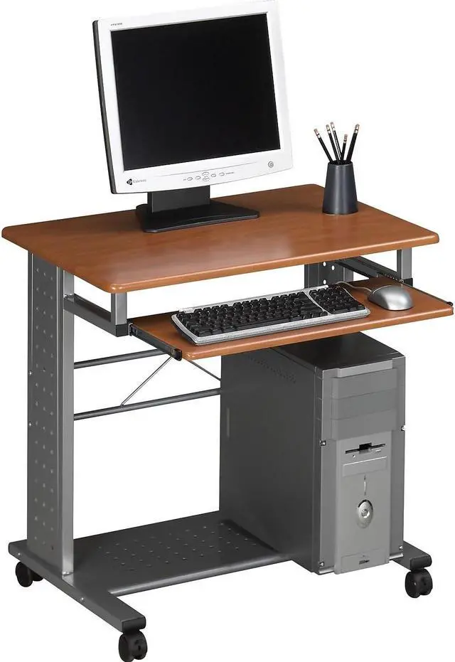 Alt view image 12 of 12 - Mayline Empire Mobile PC Cart 29-3/4w x 23-1/2d x 29-3/4h Medium Cherry 945MEC