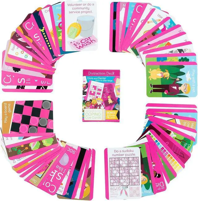Alt view image 4 of 5 - Coping Skills for Kids Coping Cue Cards Distraction Deck (CSKCCDST)
