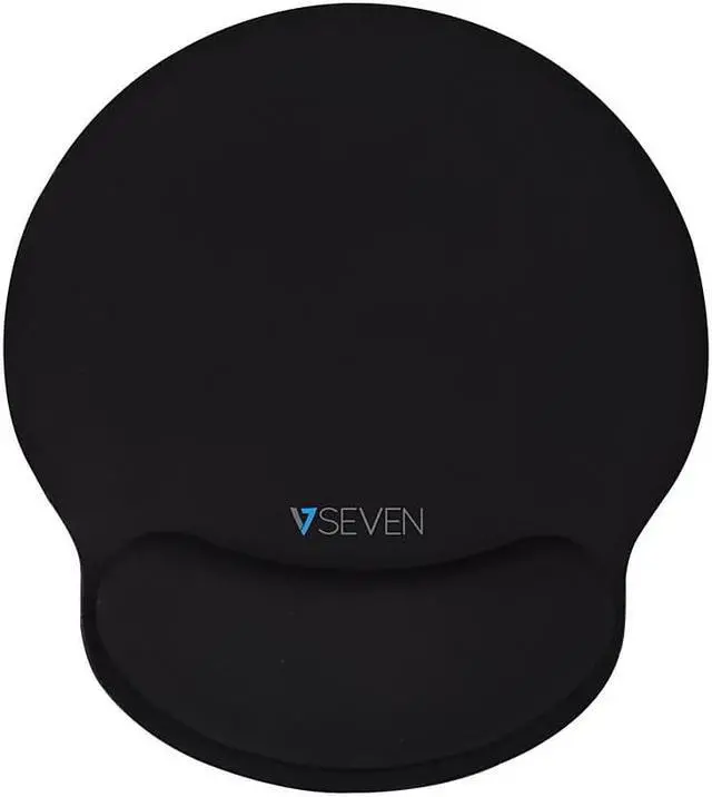 Alt view image 4 of 9 - V7 Visco Foam Non-Skid Mouse Pad With Wrist Pillow Black (MP03BLK)