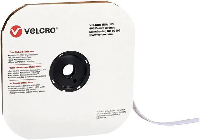 Main image of VELCRO Brand Velcro Tape Individual Strips Loop 5/8" x 75' White 1/Case VEL110