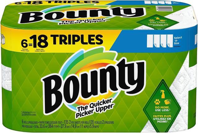 Bounty Select-A-Size White Triple Roll 2-Ply Paper Towels