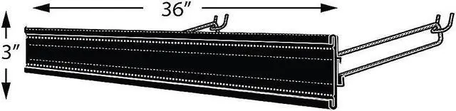 Alt view image 4 of 7 - Azar Displays Extended Sign Holder 3 x 36-inch 600336-BLK