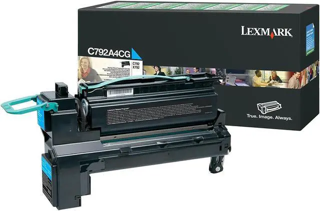 Alt view image 11 of 12 - Lexmark C792A4CG Return Program Toner Cartridge - Cyan
