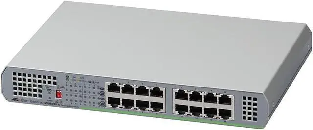 Alt view image 8 of 12 - Allied Telesis - AT-GS910/16-10 - Allied Telesis 16-Port 10/100/1000T Unmanaged Switch with Internal PSU - 16 Ports - 2