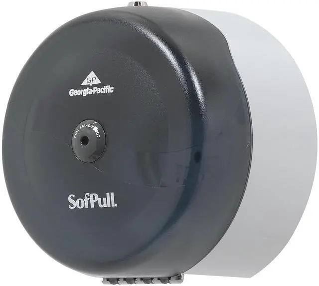 Alt view image 12 of 14 - GEORGIA PACIFIC Sofpull High-Capacity Centerpull Tissue Dispenser 10 1/2x6 3/4 x10 1/2 Gray 56501