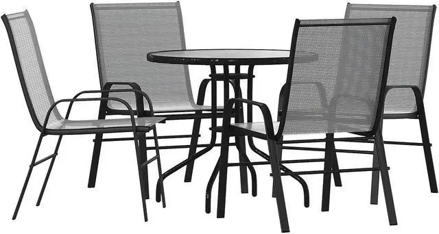 Main image of Flash Furniture Paladin Outdoor Folding Patio Sling Chair Navy 2/Pack (2TLHSC044NV)