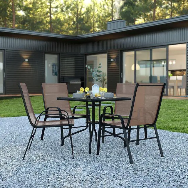 Alt view image 8 of 16 - Flash Furniture 24'' Round Silver Metal Indoor-Outdoor bar Height Table