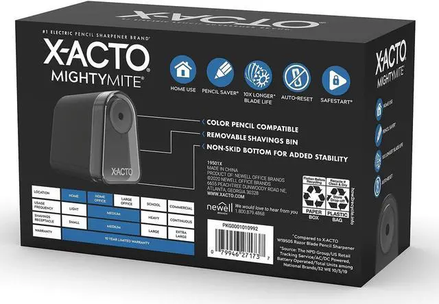 Alt view image 16 of 20 - X-acto 19501X Mighty Mite Electric Pencil Sharpener - Quantity 1