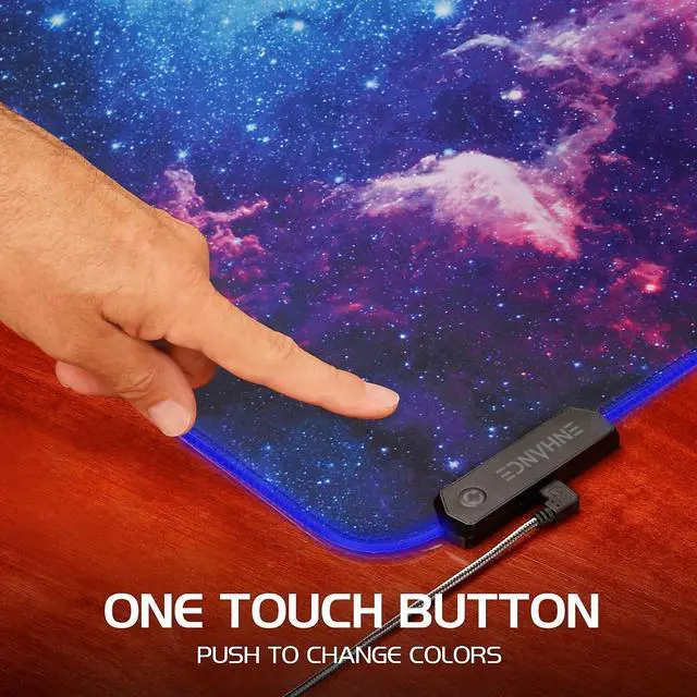 Alt view image 7 of 8 - LED SOFT XXL GAMING MOUSE MAT - GALAXY