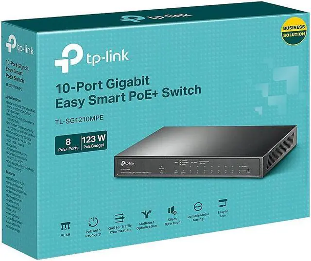 Alt view image 13 of 20 - TP-Link 10-Port Gigabit Easy Smart Switch with 8-Port PoE+ TLSG1210MPE