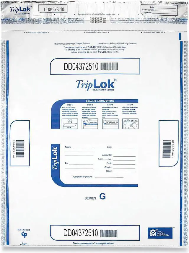 Alt view image 3 of 3 - Deposit Bag Plastic 19 x 23 Clear 250/Carton 585056