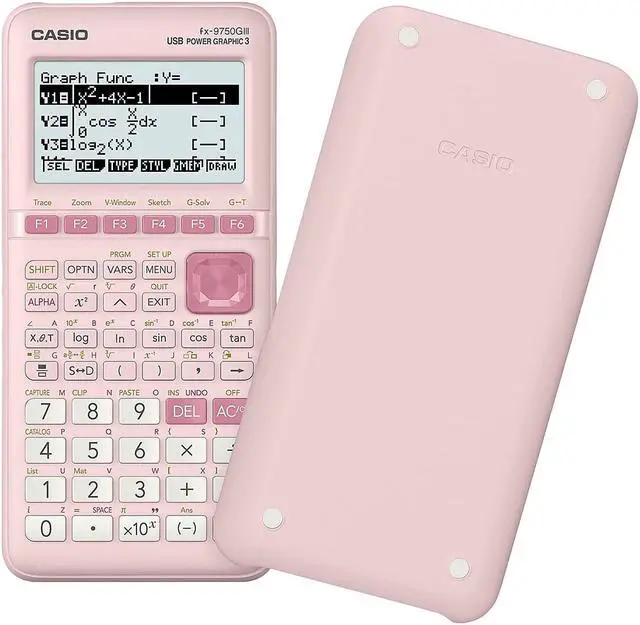 Alt view image 4 of 4 - Casio FX-9750GIII-PK Graphing Calculator Pink