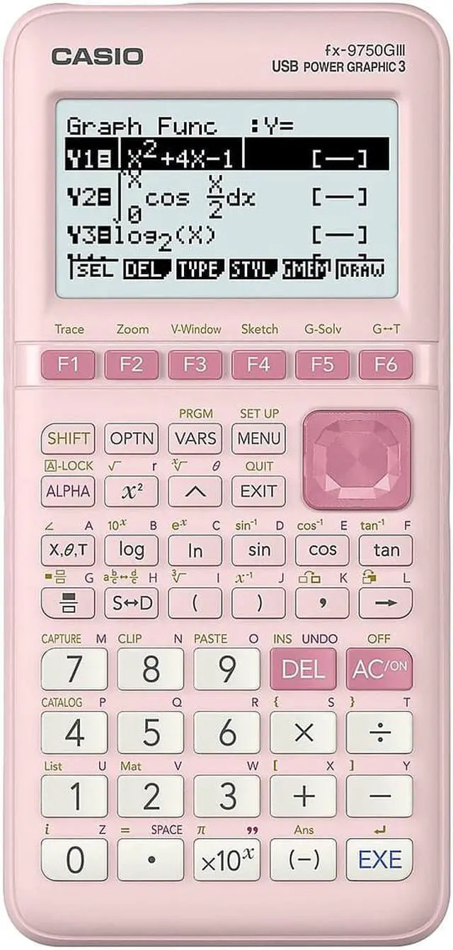 Alt view image 3 of 4 - Casio FX-9750GIII-PK Graphing Calculator Pink