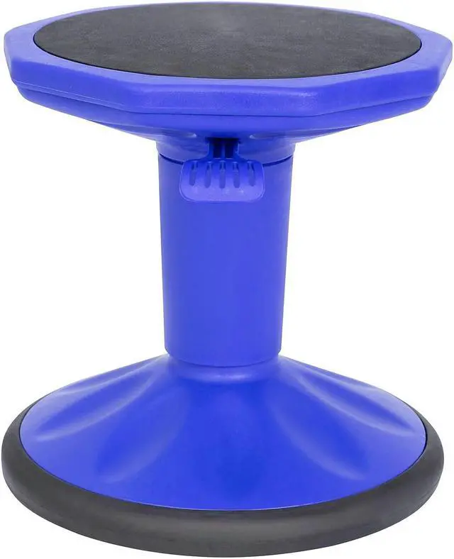 Alt view image 12 of 20 - Carter Adjustable Height Kids Flexible Active Stool for Classroom and Home with Non-Skid Bottom in Blue, 14" - 18" Seat Height