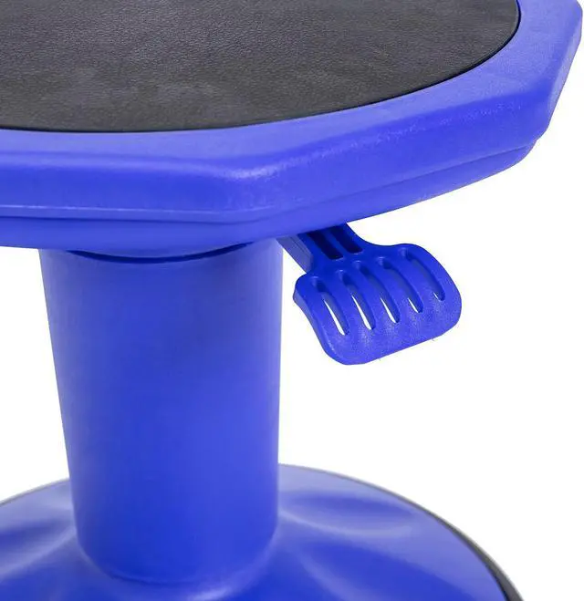 Alt view image 11 of 20 - Carter Adjustable Height Kids Flexible Active Stool for Classroom and Home with Non-Skid Bottom in Blue, 14" - 18" Seat Height
