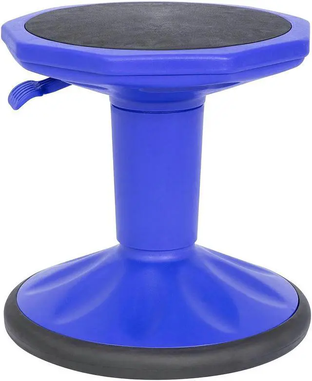 Alt view image 7 of 20 - Carter Adjustable Height Kids Flexible Active Stool for Classroom and Home with Non-Skid Bottom in Blue, 14" - 18" Seat Height