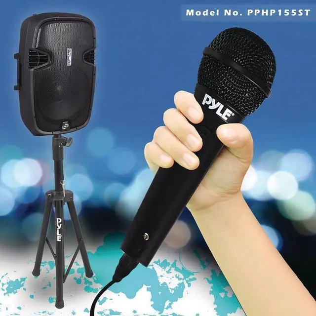 Alt view image 12 of 14 - Pyle PPHP155ST 1500 Watt Portable Bluetooth PA Speaker System with Stand and Mic