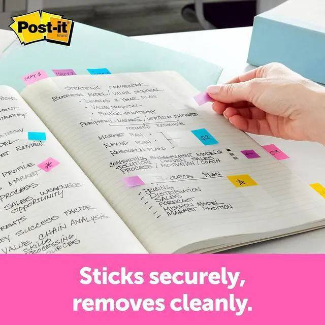 Alt view image 5 of 20 - Post-it Arrow 1/2" Page Flags Blue/Green /Red/Yellow 24/Color 96-Flags/Pack