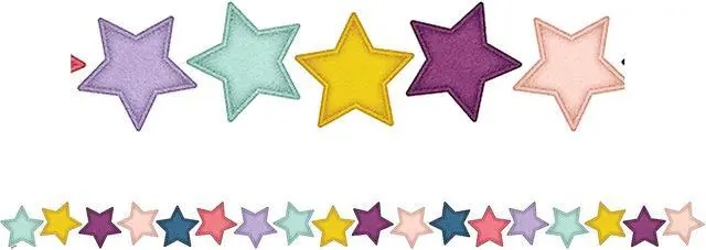 Alt view image 2 of 4 - Teacher Created Resources Oh Happy Day Die-Cut Border 2.75" x 210' Stars (TCR9089-6)