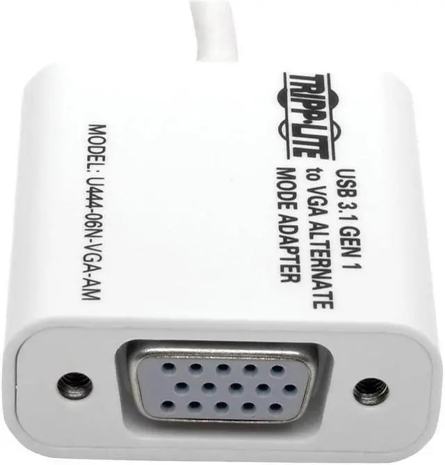 Alt view image 4 of 12 - Tripp Lite USB C to VGA Video Adapter Converter 1080p USB Type C to VGA (U444-06N-VGA-AM)