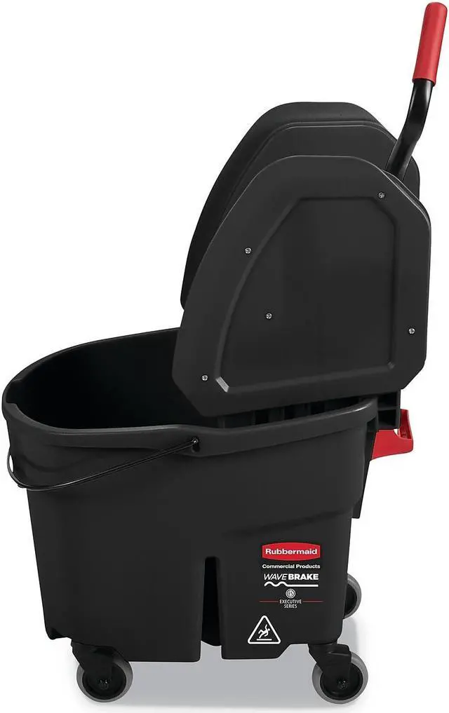 Alt view image 8 of 9 - Executive WaveBrake Down-Press Mop Bucket Black 35 Quart