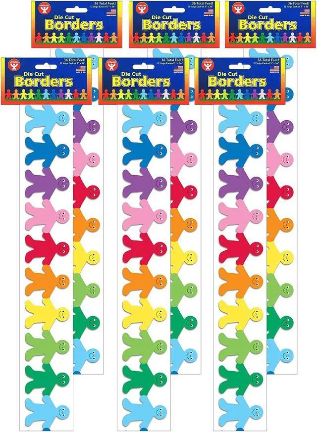Main image of Hygloss Rainbow Kids Mighty Brights Border 36 Feet Per Pack 6 Packs (HYG33606-6)