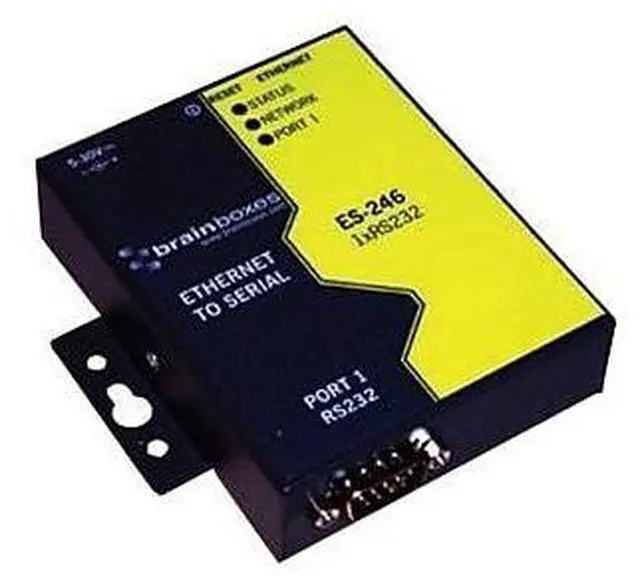 Alt view image 10 of 11 - Brainboxes ES-246 1 Port RS232 Ethernet to Serial Adapter