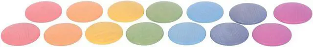 Alt view image 5 of 6 - Rainbow Wooden Discs, 14-Piece Set
