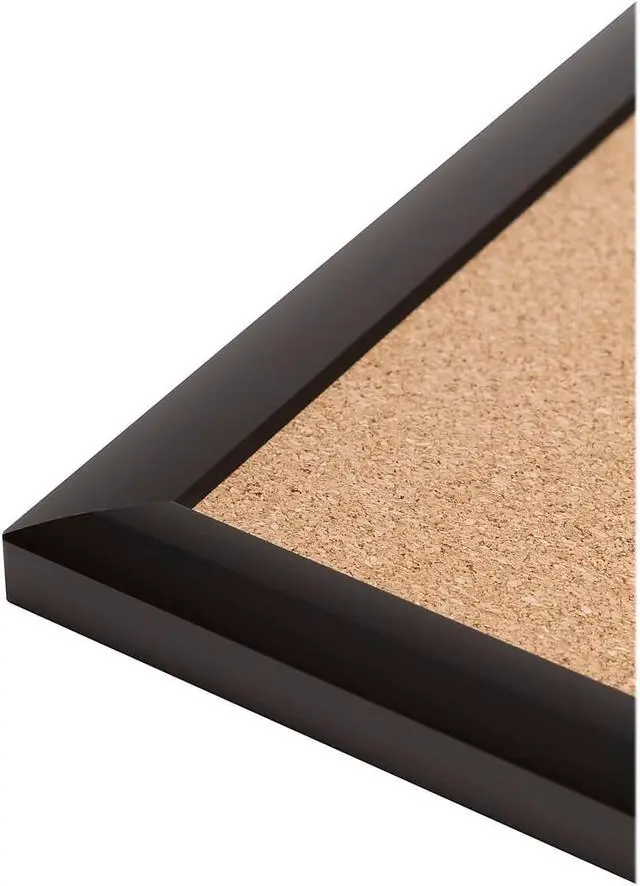 Alt view image 5 of 6 - U Brands Cork Bulletin Board 35 x 23 Inches Black Aluminum Frame 2880U00-01