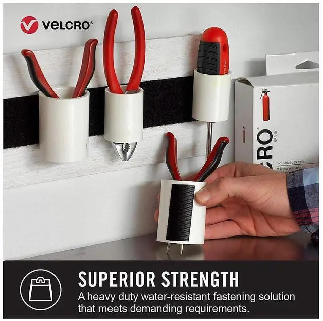 Alt view image 20 of 20 - Velcro Extreme Fasteners 1" x 10 ft Black 1 roll 91843