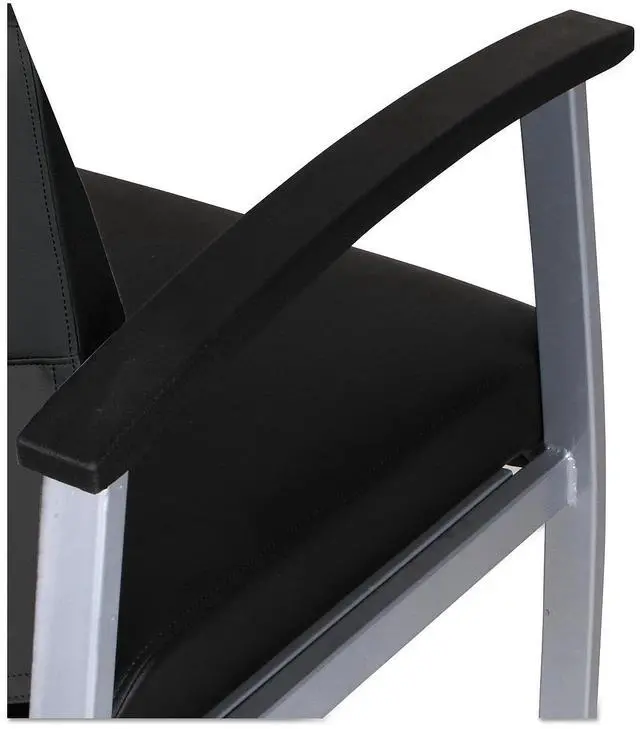 Alt view image 18 of 20 - Alera metaLounge Series High-Back Guest Chair 27.55" x 23.81" x 17.71" Black ML2219
