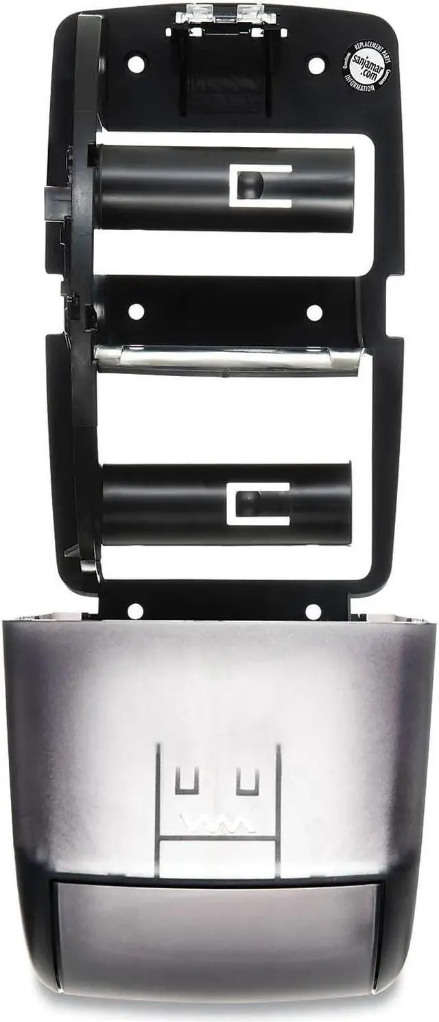 Alt view image 13 of 15 - San Jamar SJMR3500TBK Tissue Dispenser- 7-.50in.x7in.x12-.75in.- Black-Pearl
