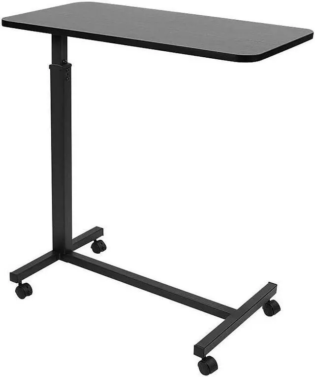 Alt view image 9 of 13 - Mount-It! Overbed Table with Wheels | Flat Rolling Bed Side Tray Table for Medical or in-Home Use | Locking Casters
