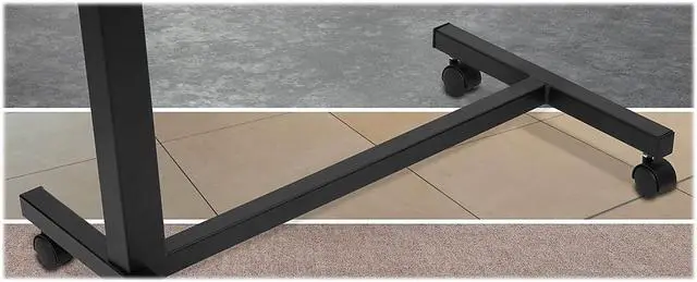 Alt view image 11 of 13 - Mount-It! Overbed Table with Wheels | Flat Rolling Bed Side Tray Table for Medical or in-Home Use | Locking Casters